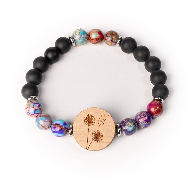 Armband Pusteblume mit Edelsteinen