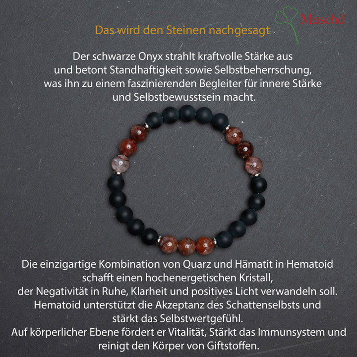 Roter Hematoid und Schwarzer Onyx Bedeutung und Wirkung 
