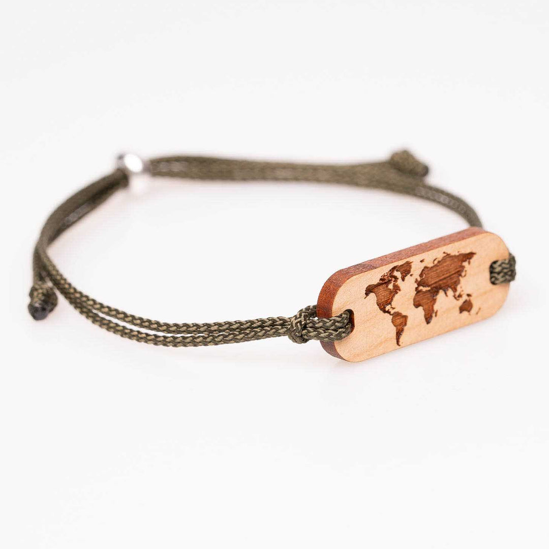 Armband Weltkarte länglich
