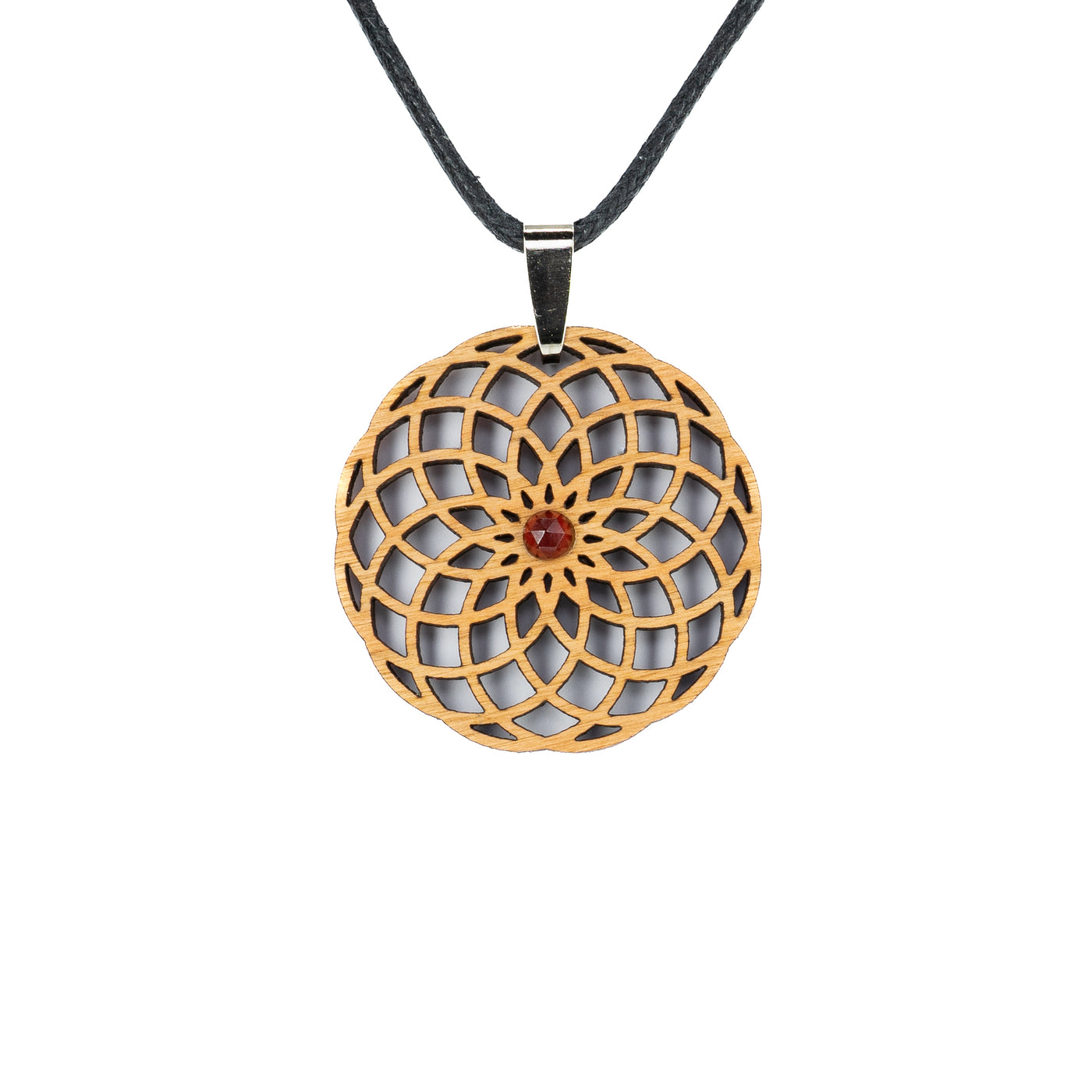 Torus Amulett Kirsch mit Edelstein