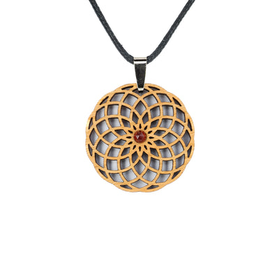 Torus Amulett Kirsch mit Edelstein