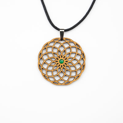 Torus Amulett mit echtem Edelstein 