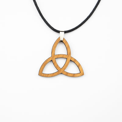 Triquetra Halskette Amulett Kirschholz