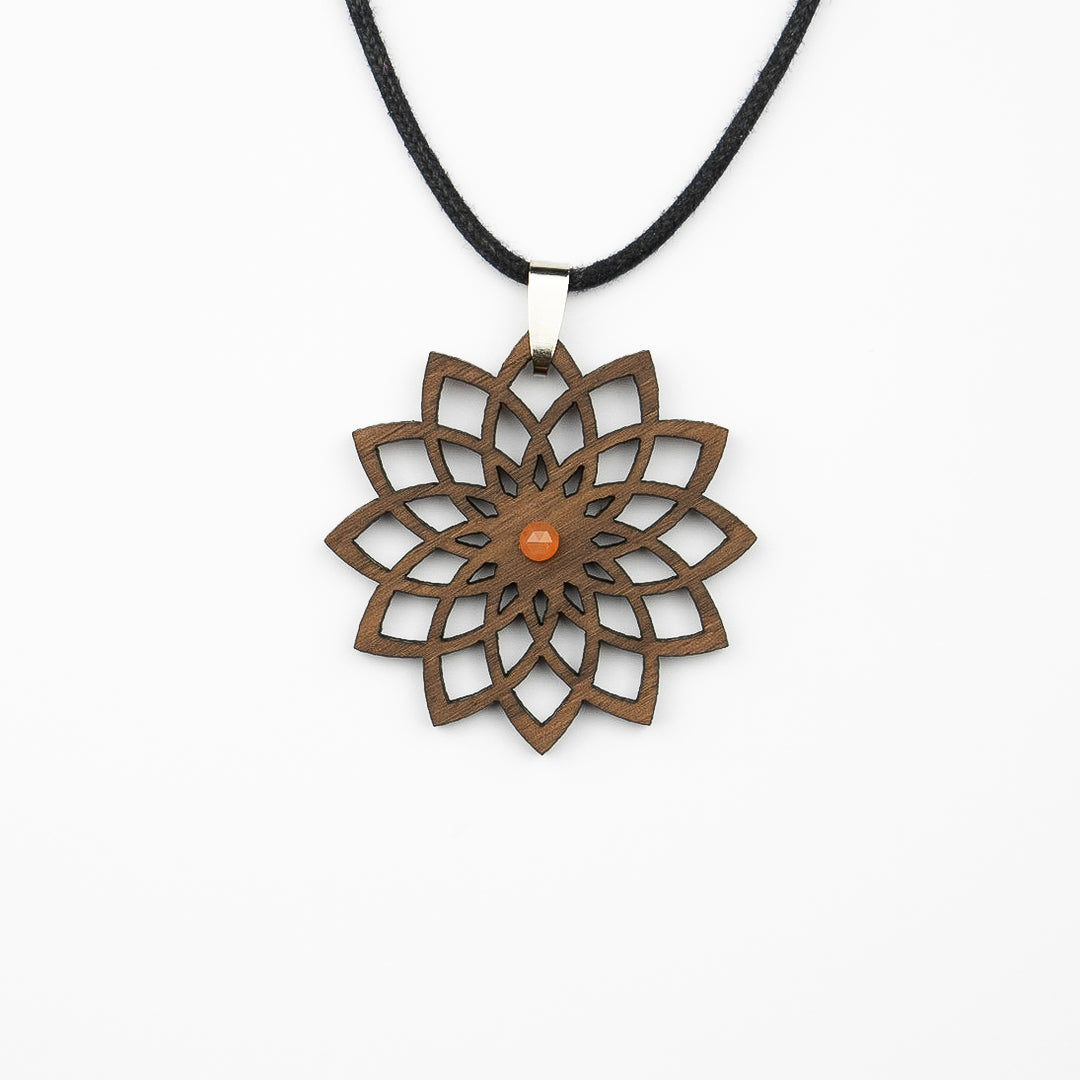 Amulett Mandala mir Orangen Mondstein 