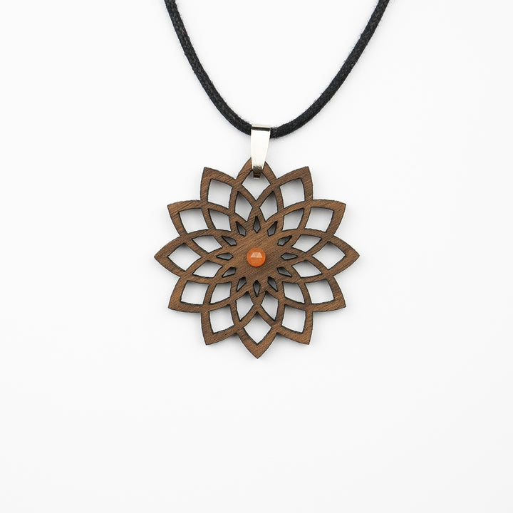 Amulett Mandala mir Orangen Mondstein 