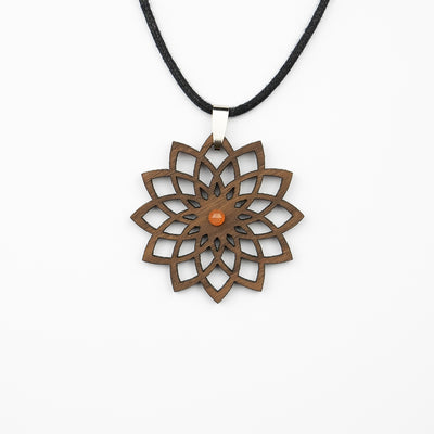 Amulett Mandala mir Orangen Mondstein 