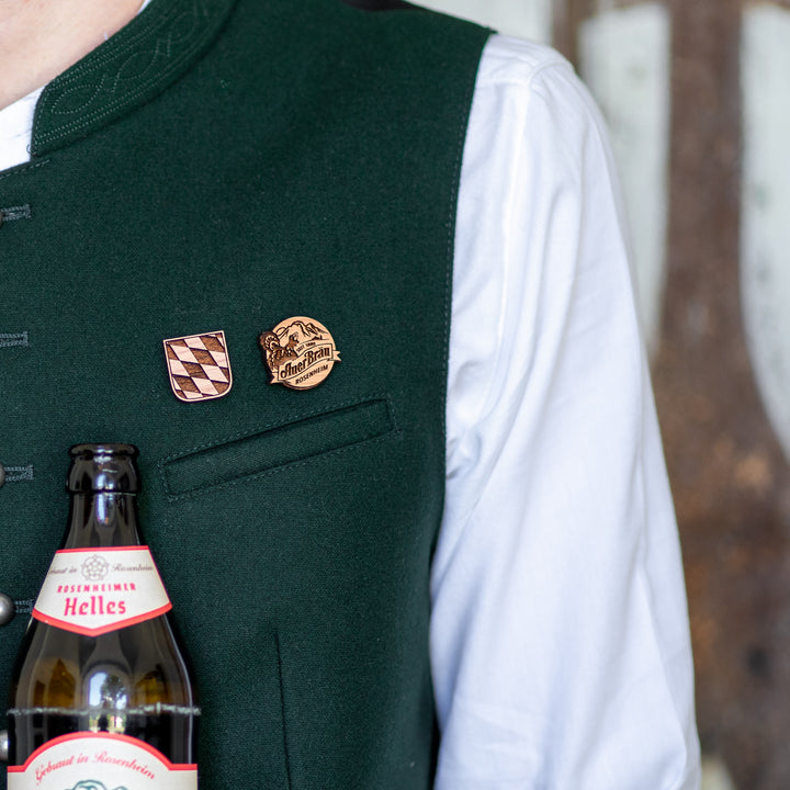 Auerbräu Rosenheim Pin Kirschholz Maschd 